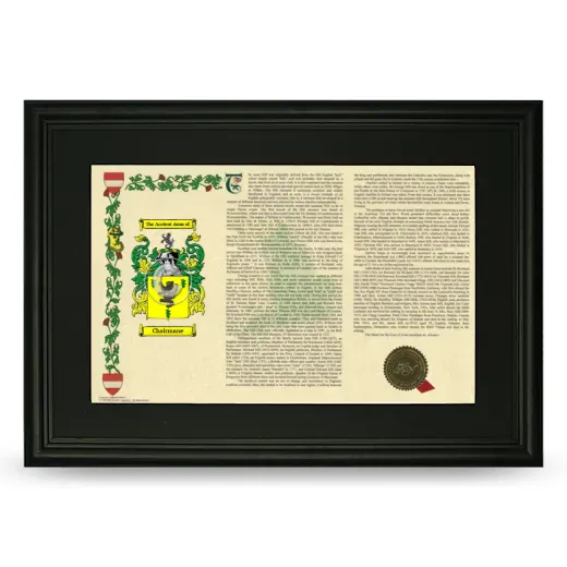 Chairmane Deluxe Armorial Landscape Framed- Black