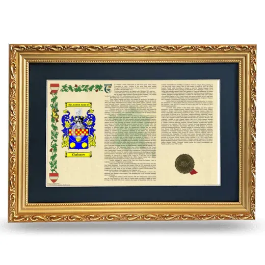 Chalamet Deluxe Armorial Landscape Framed - Gold