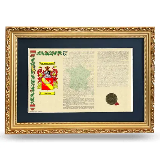 Challons Deluxe Armorial Landscape Framed - Gold