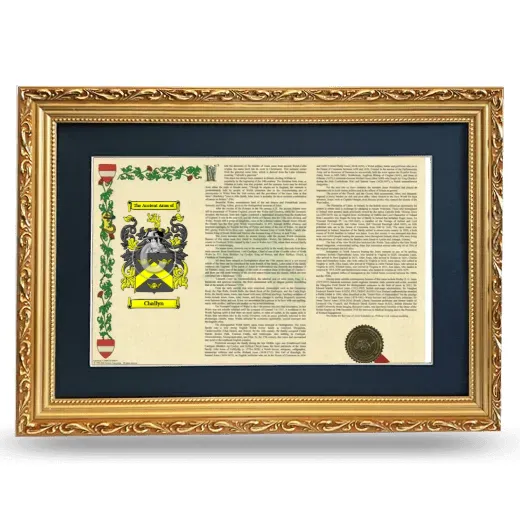Challyn Deluxe Armorial Landscape Framed - Gold