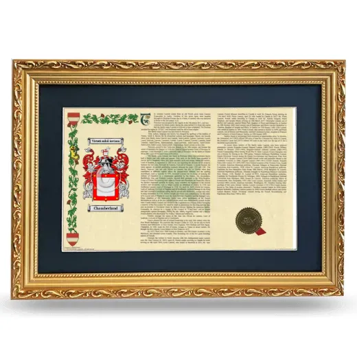 Chamberland Deluxe Armorial Landscape Framed - Gold