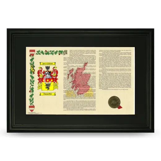Chanceller Deluxe Armorial Landscape Framed- Black