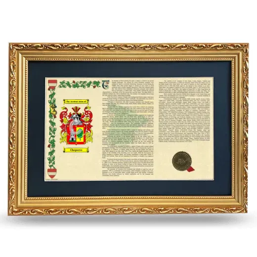 Chaparro Deluxe Armorial Landscape Framed - Gold