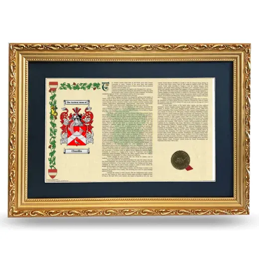 Chardin Deluxe Armorial Landscape Framed - Gold