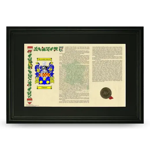 Charott Deluxe Armorial Landscape Framed- Black