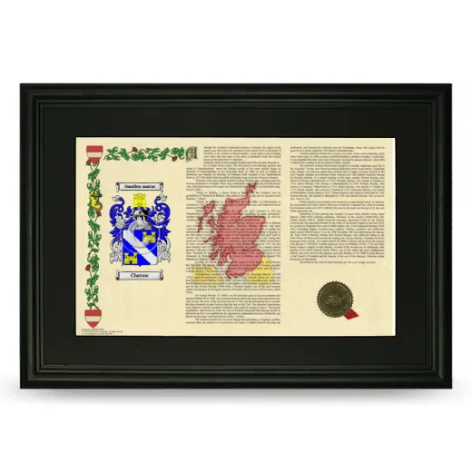 Chatow Deluxe Armorial Landscape Framed- Black