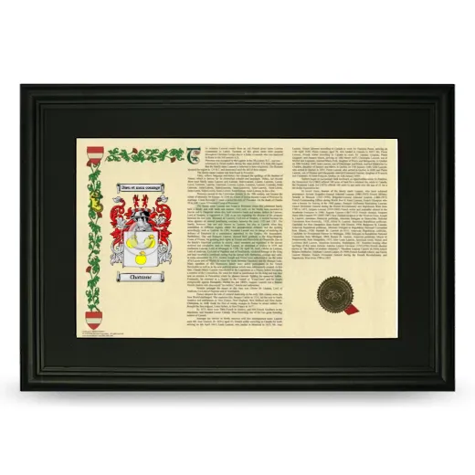 Chatranc Deluxe Armorial Landscape Framed- Black