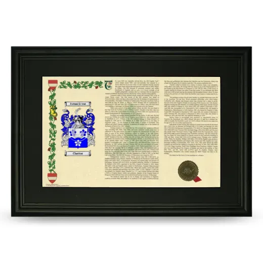 Chattor Deluxe Armorial Landscape Framed- Black