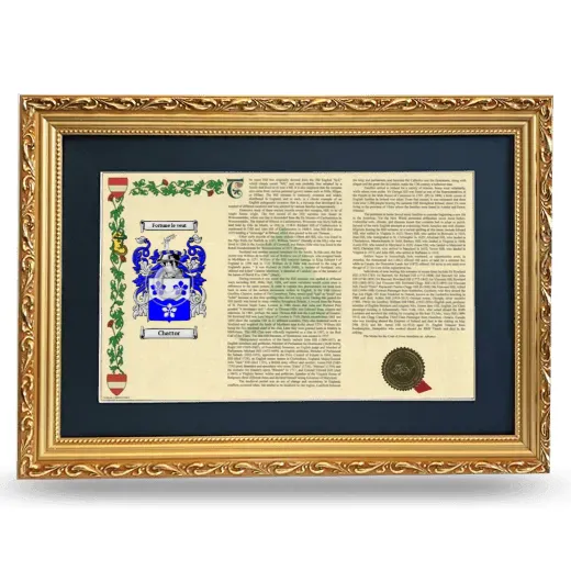 Chattor Deluxe Armorial Landscape Framed - Gold