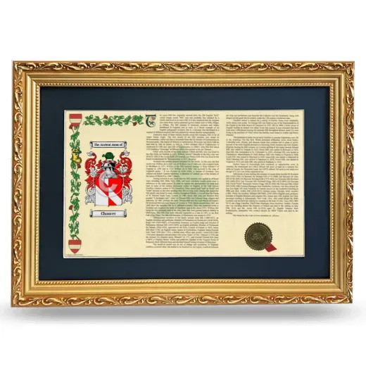 Chaucer Deluxe Armorial Landscape Framed - Gold