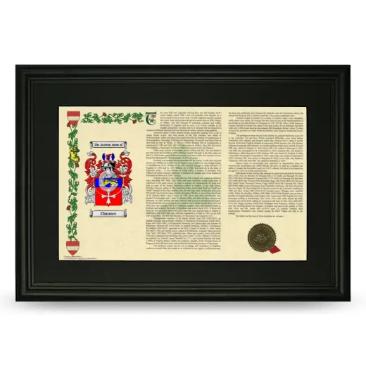 Chaunce Deluxe Armorial Landscape Framed- Black