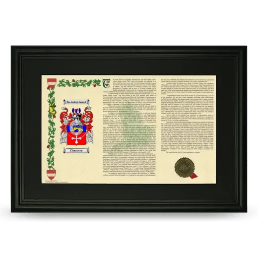 Chauncey Deluxe Armorial Landscape Framed- Black