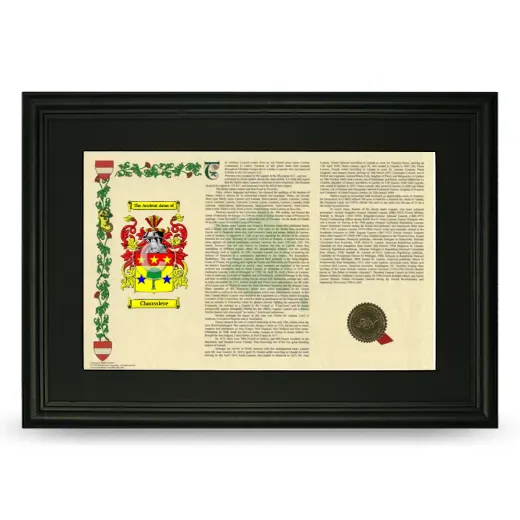 Chaussiere Deluxe Armorial Landscape Framed- Black
