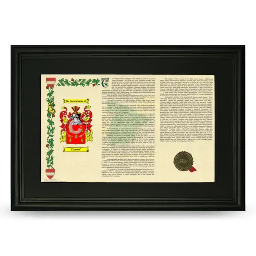 Chavez' Deluxe Armorial Landscape Framed- Black