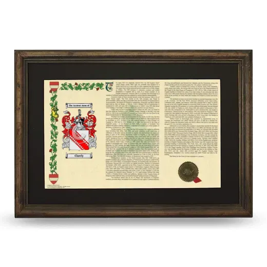 Cheely Deluxe Armorial Landscape Framed - Brown