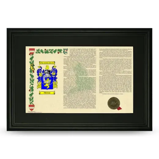 Cheesay Deluxe Armorial Landscape Framed- Black