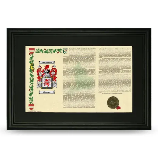 Cheetam Deluxe Armorial Landscape Framed- Black