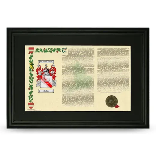 Chelles Deluxe Armorial Landscape Framed- Black