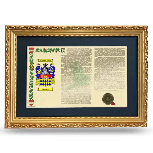 Chepping Deluxe Armorial Landscape Framed - Gold