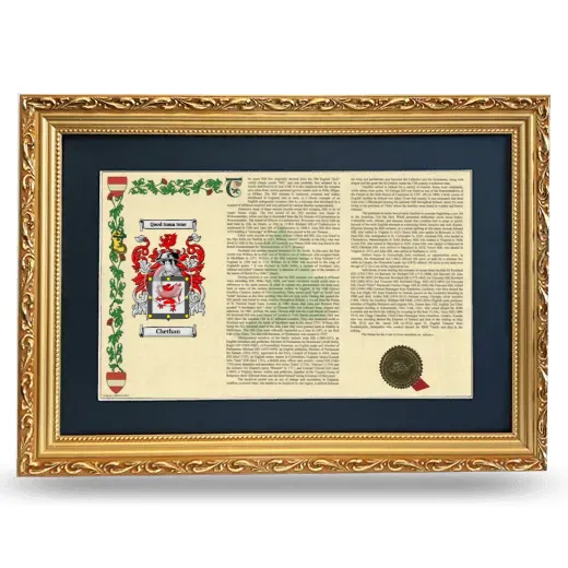 Chethan Deluxe Armorial Landscape Framed - Gold