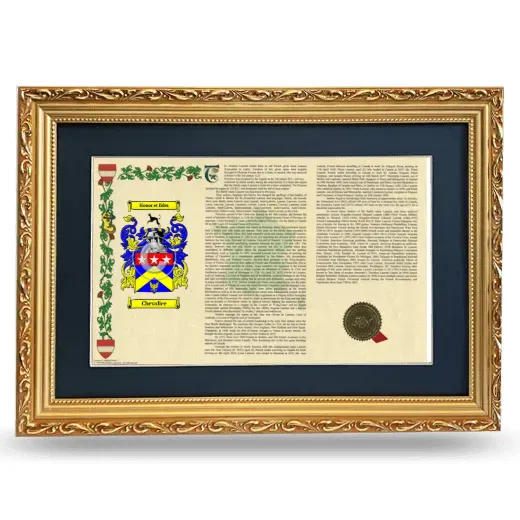 Chevaliee Deluxe Armorial Landscape Framed - Gold