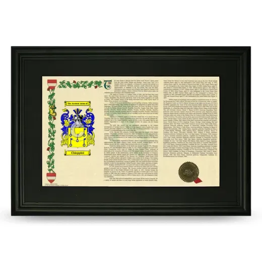 Chiappini Deluxe Armorial Landscape Framed- Black