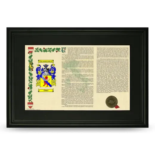 Chiari Deluxe Armorial Landscape Framed- Black