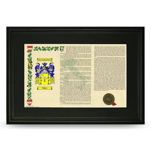 Chiava Deluxe Armorial Landscape Framed- Black