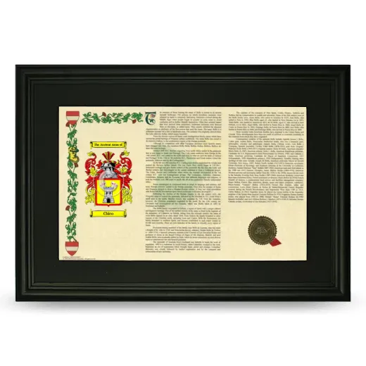 Chico Deluxe Armorial Landscape Framed- Black