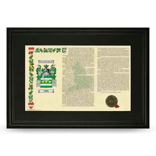 Chillis Deluxe Armorial Landscape Framed- Black