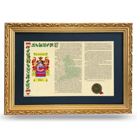 Chimes Deluxe Armorial Landscape Framed - Gold