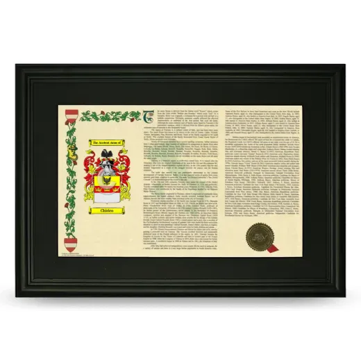 Chirico Deluxe Armorial Landscape Framed- Black