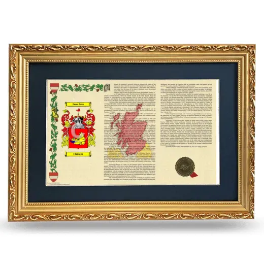 Chisem Deluxe Armorial Landscape Framed - Gold