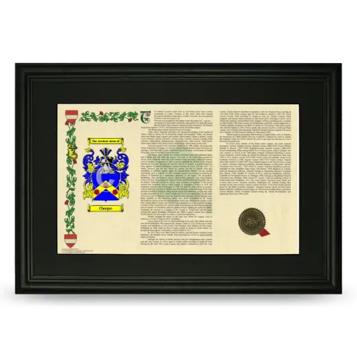 Choque Deluxe Armorial Landscape Framed- Black