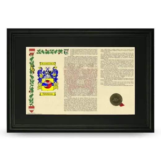 Christianson Deluxe Armorial Landscape Framed- Black