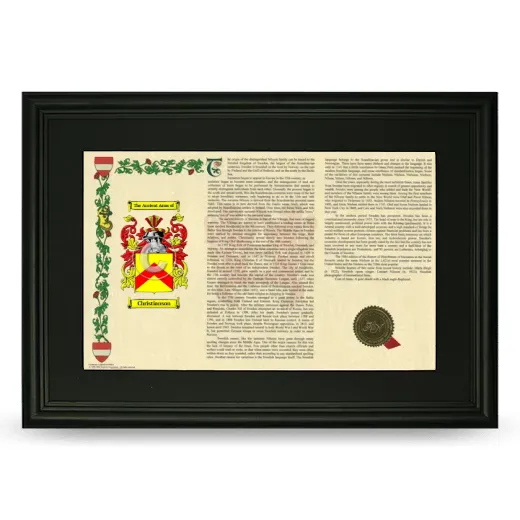 Christianson Deluxe Armorial Landscape Framed- Black