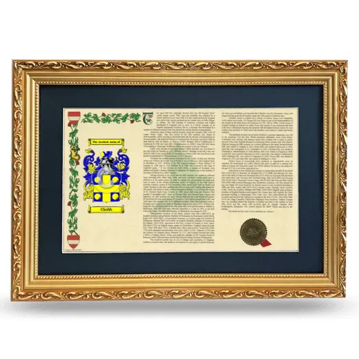 Chubb Deluxe Armorial Landscape Framed - Gold