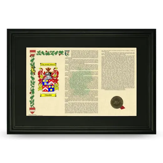 Chwalek Deluxe Armorial Landscape Framed- Black