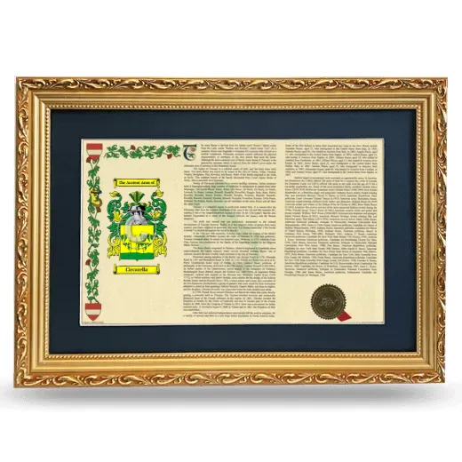 Ciccarella Deluxe Armorial Landscape Framed - Gold