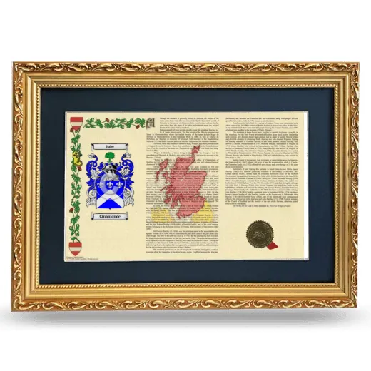 Cinamonde Deluxe Armorial Landscape Framed - Gold