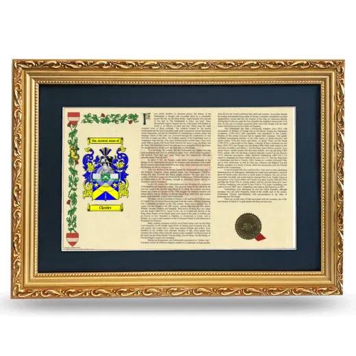 Clavier Deluxe Armorial Landscape Framed - Gold