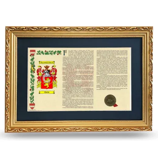 Clavin Deluxe Armorial Landscape Framed - Gold