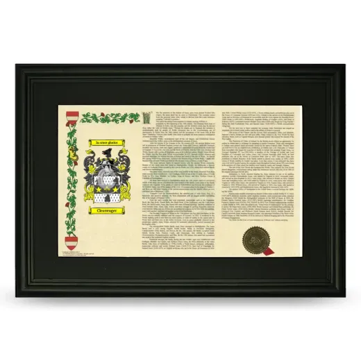 Cleavenger Deluxe Armorial Landscape Framed- Black