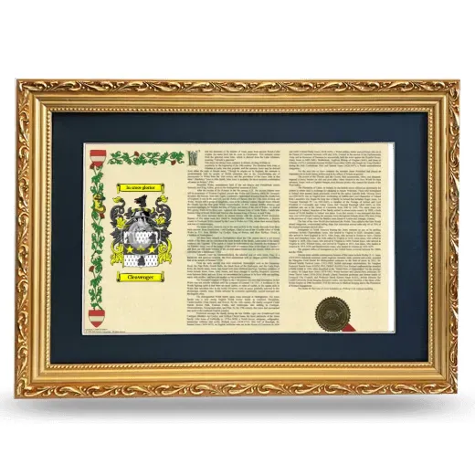 Cleavenger Deluxe Armorial Landscape Framed - Gold