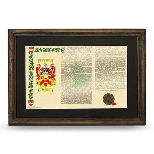 Cleeman Deluxe Armorial Landscape Framed - Brown