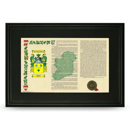Cleery Deluxe Armorial Landscape Framed- Black