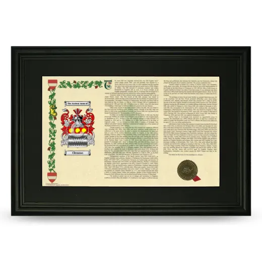 Clemmo Deluxe Armorial Landscape Framed- Black
