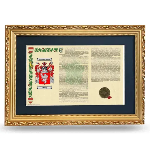 Clercq Deluxe Armorial Landscape Framed - Gold