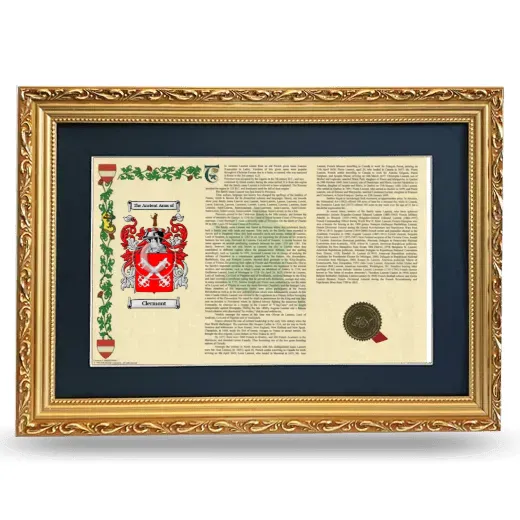 Clermont Deluxe Armorial Landscape Framed - Gold