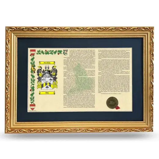 Cley Deluxe Armorial Landscape Framed - Gold